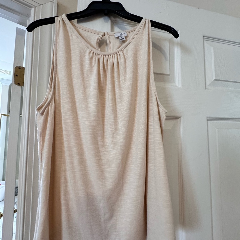J. Crew Tan Sleeveless Tie Front Tank Top